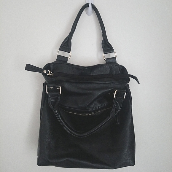 Black Modern Rebel Rectangular Zipper Bag - Picture 7 of 11